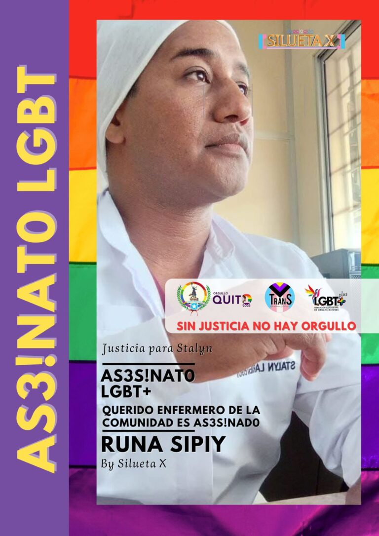Fallo del Estado: denunciamos asesinato de Stalyn como resultado de la impunidad en crímenes de odio LGBTI+